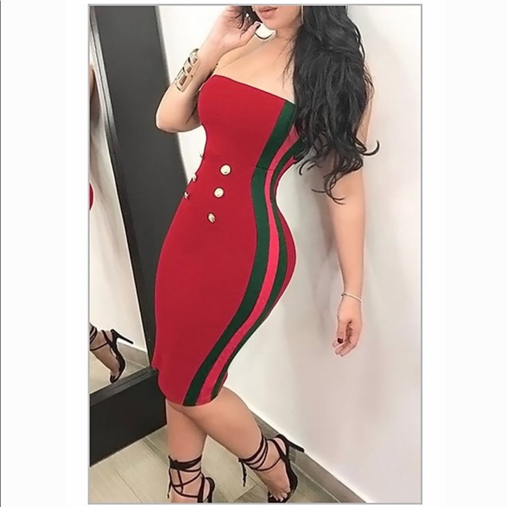 Striped Tubed Dress